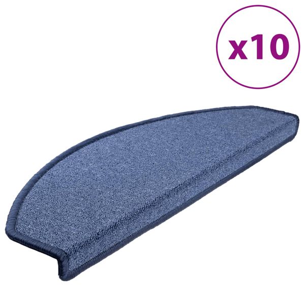 vidaXL Stufenmatten 10 Stk. 65x24x4 cm Blau Halbrund Gro&szlig;