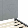vidaXL Kinderbettgestell mit Kopfteil Hellgrau 70 x 140 cm Stoff