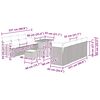 vidaXL Gartensofa-set mit Kissen 11 pcs Schwarz