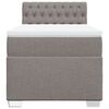 vidaXL Boxspringbett mit Matratze Taupe 90x200 cm Stoff