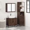 vidaXL 3-tlg. Badm&ouml;bel-Set Braun Eichen-Optik Holzwerkstoff