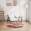 vidaXL Teppich Waschbar Patchwork Mehrfarbig &phi;120 cm Rutschfest