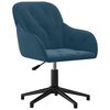 vidaXL Esszimmerst&uuml;hle 2 Stk. Drehbar Blau Samt