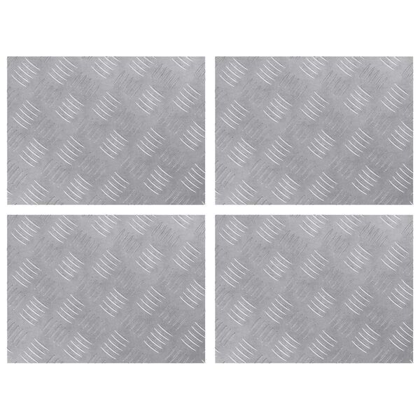 vidaXL Treppe Tritt Rechtwinklig 4 pcs Silber 40 x 30 cm Aluminium