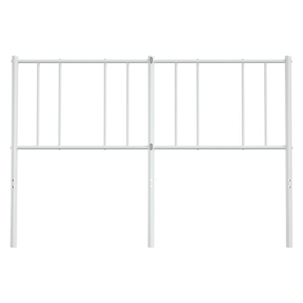 vidaXL Ersatz-Kopfteil Metall Wei&szlig; 150 cm