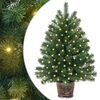 vidaXL K&uuml;nstlicher Weihnachtsbaum mit 150 LEDs Gr&uuml;n 75 cm PE und PVC