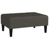 vidaXL Schlafsofa 2-Sitzer mit 2 Kissen & Hocker Dunkelgrau Samt