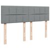 vidaXL Boxspringbett mit Matratze Hellgrau 140x200 cm Stoff