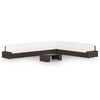 vidaXL 9-tlg. Garten-Lounge-Set mit Kissen Braun Poly Rattan