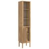 vidaXL Bad hoher Schrank Wachsbraun 35 x 30 x 160 cm Massivholz Kiefer