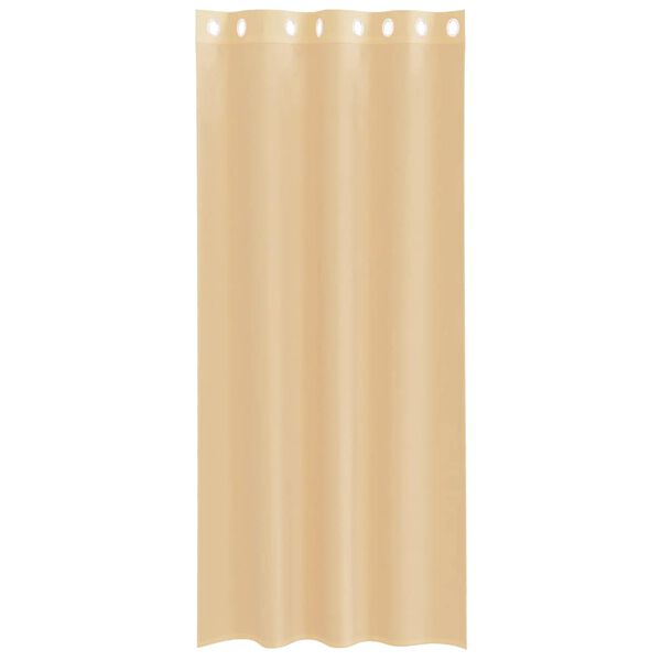 vidaXL Voile Vorh&auml;nge mit &Ouml;sen 2 Stk. Sandfarbe
