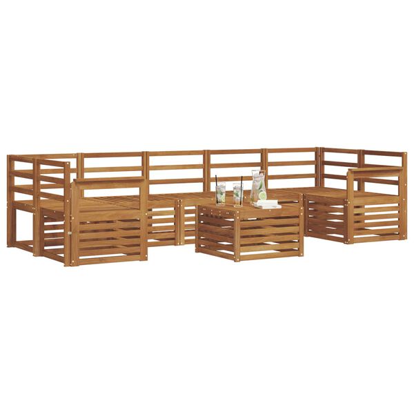 vidaXL Sofagarnituren 8 pcs Natur Massivholz Akazie