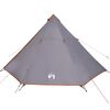 vidaXL Tipi-Familienzelt 8 Personen Grau und Orange Wasserdicht