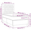 vidaXL Boxspringbett mit Matratze & LED Dunkelgrau 90x200 cm Samt