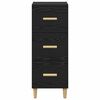 vidaXL Sideboard Schwarz Eichen-Optik 34,5 x 34 x 90 cm Holzwerkstoff
