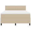 vidaXL Boxspringbett Hellgrau und Wei&szlig; 140 x 200 cm Cordstoff