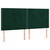 vidaXL LED Kopfteil Dunkelgr&uuml;n 160x5x118/128 cm Samt