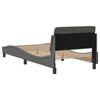 vidaXL Bettgestell "Dover" Dunkelgrau 90x190 cm Stoff