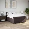 vidaXL Boxspringbett mit Matratze Dunkelbraun 140x190 cm Stoff