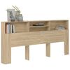 vidaXL Kopfteil mit Ablagen Sonoma-Eiche 220x19x103,5 cm