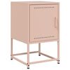 vidaXL Nachttisch Rosa 36x39x60,5 cm Stahl