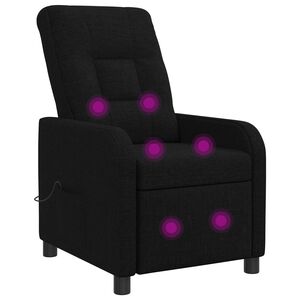 vidaXL Massage Relaxsessel Schwarz Stoff
