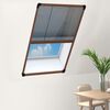 vidaXL Insektenschutz-Plissee f&uuml;r Fenster Aluminium Braun 80x160 cm