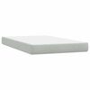 vidaXL Boxspringbett mit Matratze Hellgrau 120x220 cm Samt