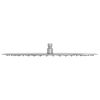 vidaXL Regenbrause Edelstahl 304 40 cm Rund