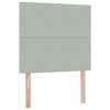 vidaXL Bett mit Stauraum und LED mit LED Hellgrau 90 x 190 cm Samt