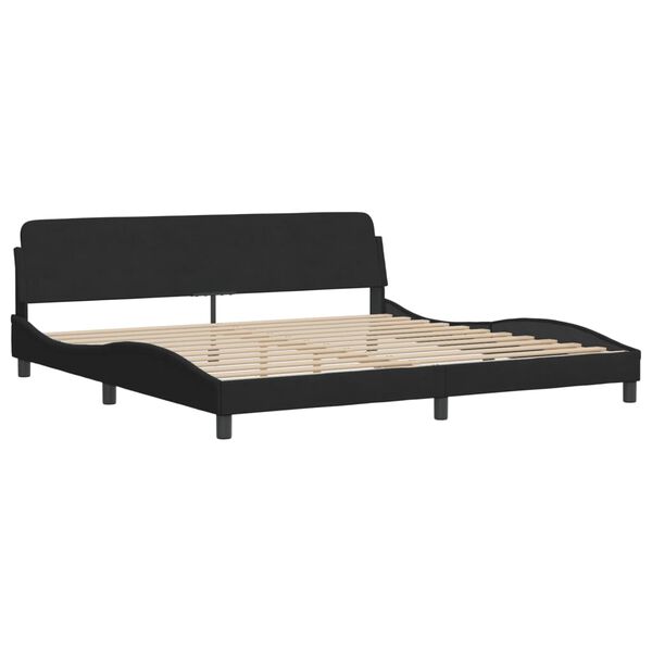 vidaXL Bettgestell ohne Matratze Schwarz 200x200 cm Samt