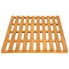 vidaXL Badematte Uni Braun 100 x 53 cm Holz