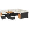 vidaXL Gartensofa-set 12 stk. 12-Sitzanzahl Schwarz und Creme