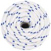 vidaXL Bootsseil Wei&szlig; 20 mm 25 m Polypropylen