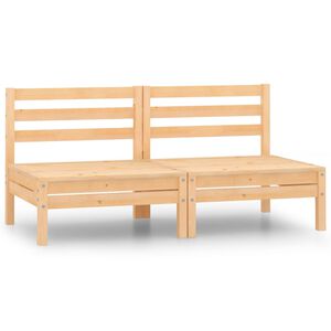 vidaXL 2-Sitzer-Gartensofa Kiefer Massivholz