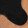 vidaXL Kunstfell Hasen Teppich Olite Schwarz 60 x 90 cm Polyester
