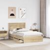 vidaXL Bettrahmen Sonoma-Eiche 120 x 200 cm Ingenieurs Holz