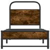 vidaXL Bettgestell ohne Matratze 80x200 cm R&auml;uchereiche Holzwerkstoff