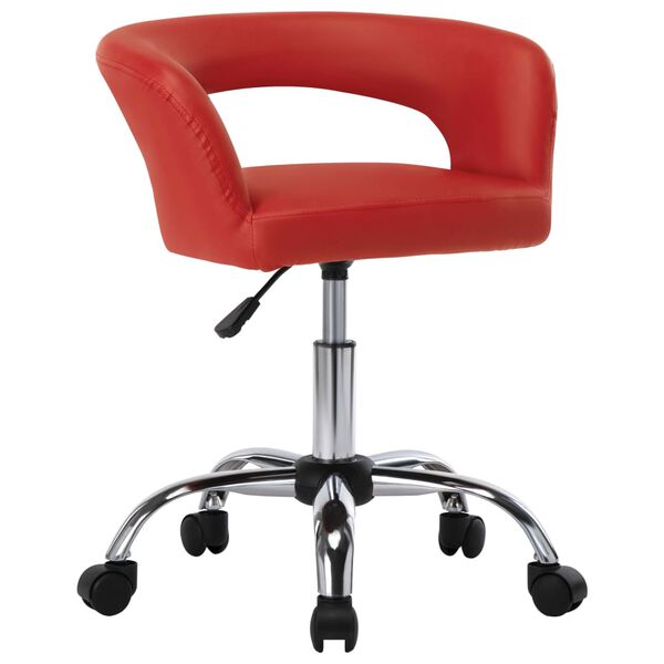 vidaXL Esszimmerst&uuml;hle 2 Stk. Rot Kunstleder