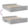 vidaXL Bettgestell mit Schubladen Grau Sonoma 180x200cm Holzwerkstoff