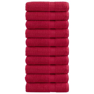 vidaXL Premium Badet&uuml;cher SOLUND 10 Stk. Rot 100x150 cm 600 g/m&sup2;