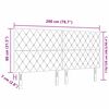 vidaXL LED Kopfteil mit LED-Lichtleisten Dunkelgrau 200 cm Polyester