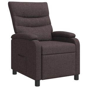 vidaXL Liegesessel Dunkelbraun Stoff