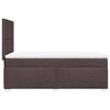 vidaXL Boxspringbett mit Matratze Dunkelbraun 100x200 cm Stoff