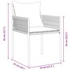 vidaXL Garten Essgruppe 3 pcs Braun und Schwarz PE-Rattan