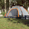 vidaXL Campingzelt 5 Personen Grau und Orange Quick Release