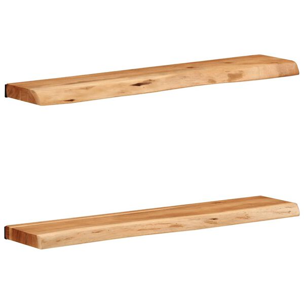 vidaXL Wandregale 2 Stk. 80x20x3,5 cm Massivholz Akazie