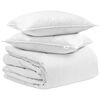vidaXL Bettdecken Set mit Kissen 3 pcs Wei&szlig; Daunenfeder