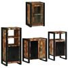 vidaXL Badezimmerm&ouml;bel-Set mit Regal 4 pcs Mehrfarbig Massives Altholz