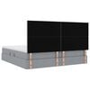 vidaXL Bett mit Stauraum und LED Hellgrau 200 x 200 cm Polyester